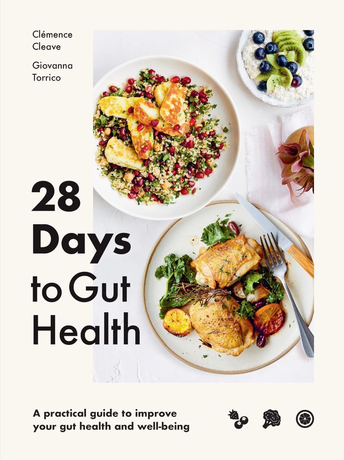 Couverture du livre « 28 DAYS TO GUT HEALTH - A PRACTICAL GUIDE TO IMPROVE YOUR GUT HEALTH AND WELL-BEING », librairie Les Contes Infusés à Corte