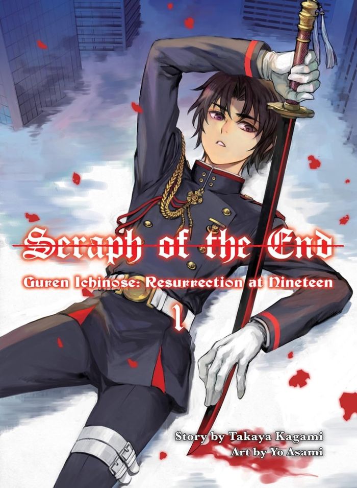 Couverture du livre « SERAPH OF THE END: GUREN ICHINOSE, RESURRECTION AT NINETEEN, VOLUME 1 » de Kagami/asami, librairie Les Contes Infusés à Corte