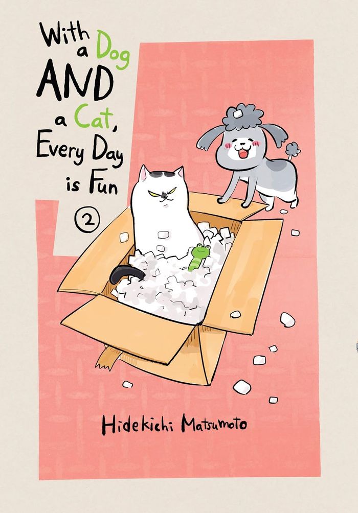 Couverture du livre « WITH A DOG AND A CAT, EVERY DAY IS FUN, VOLUME 2 » de Hidekichi Matsumoto, librairie Les Contes Infusés à Corte