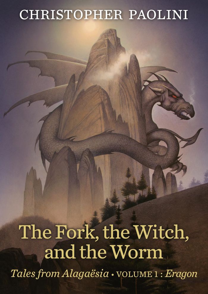 Couverture du livre « TALES FROM ALAGAESIA - THE FORK, THE WITCH, AND THE WORM - VOLUME 1, ERAGON » de Christopher Paolini, librairie Les Contes Infusés à Corte