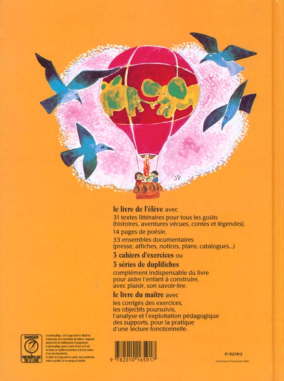 Quatrième de couverture de « C'EST A LIRE CE1 - LIVRE DE L'ELEVE - ED.1991 »