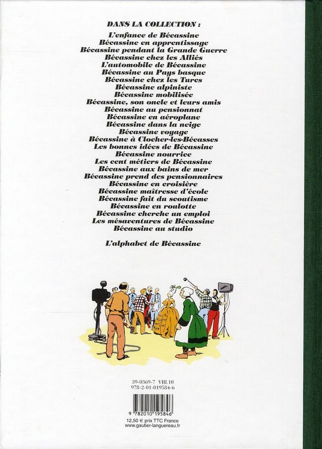 Quatrième de couverture de « BECASSINE AU STUDIO »