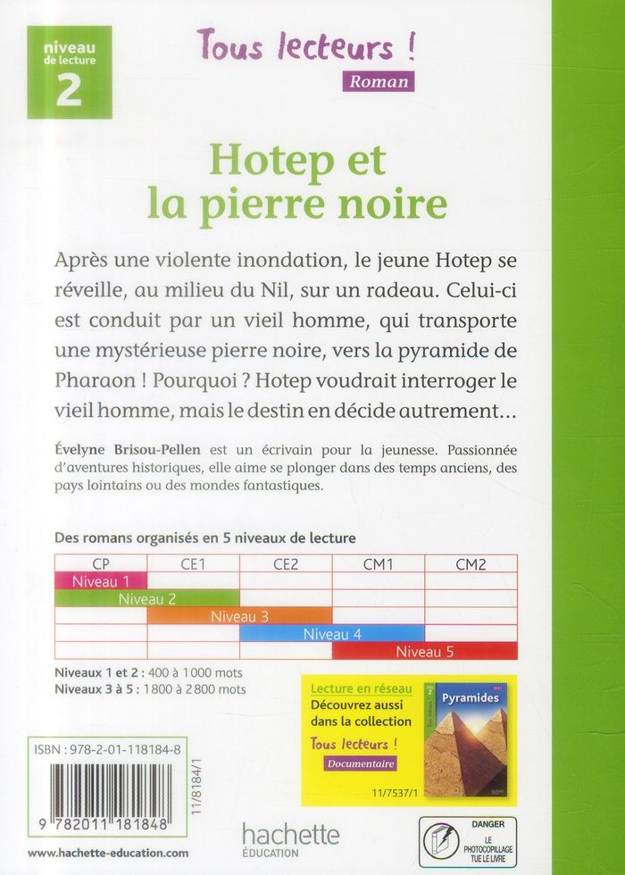 Quatrième de couverture de « Hotep et la pierre noire »