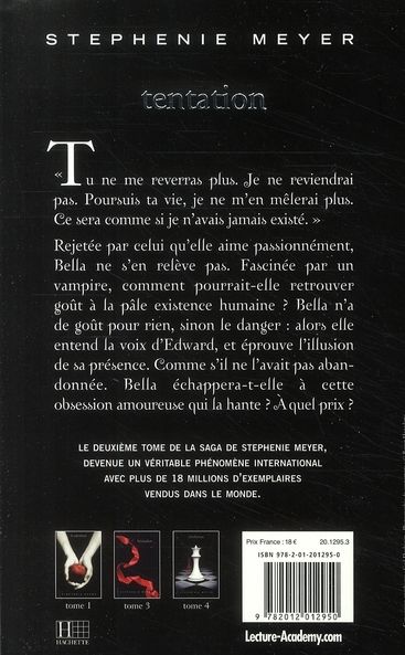 Quatrième de couverture de « Tentation »