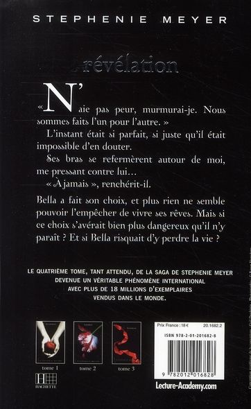 Quatrième de couverture de « Révélation »