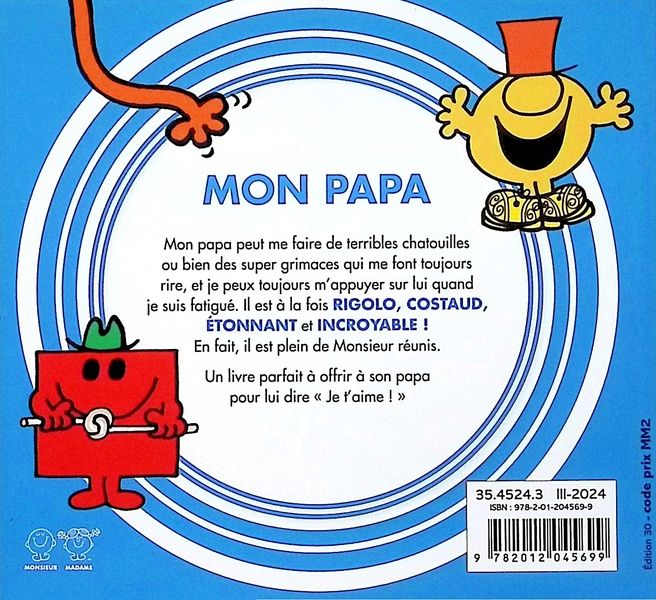 Quatrième de couverture de « Mon papa »