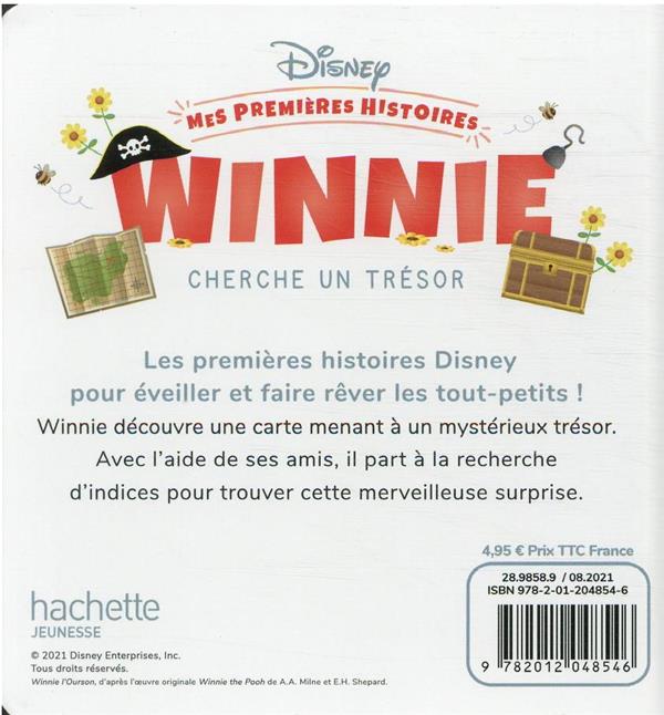 Quatrième de couverture de « DISNEY - MES PREMIERES HISTOIRES - WINNIE CHERCHE UN TRESOR »