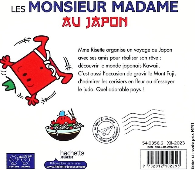 Quatrième de couverture de « Les monsieur madame au Japon »