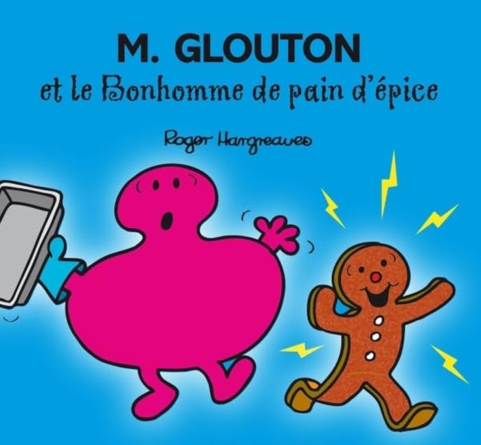 Couverture du livre « M. Glouton et le bonhomme de pain d'épice » de Roger Hargreaves, librairie Les Contes Infusés à Corte
