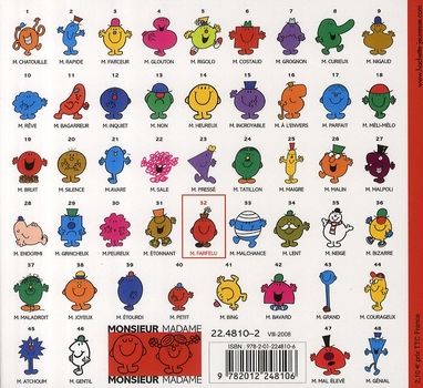 Quatrième de couverture de « MONSIEUR FARFELU »
