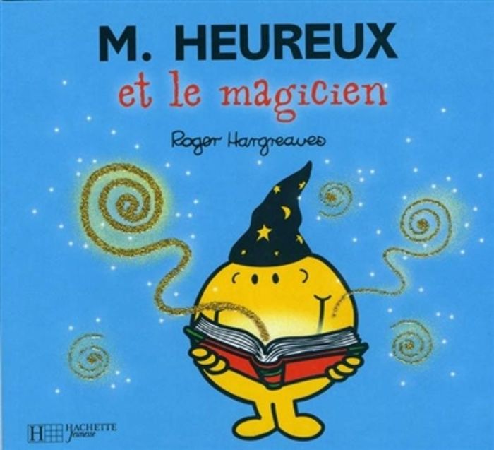 Couverture du livre « M. Heureux et le magicien » de Roger Hargreaves, librairie Les Contes Infusés à Corte