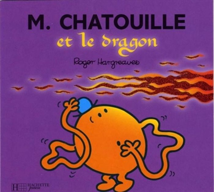 Couverture du livre « M. Chatouille et le dragon » de Roger Hargreaves, librairie Les Contes Infusés à Corte