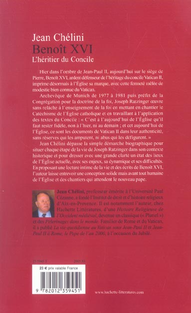 Quatrième de couverture de « BENOIT XVI »