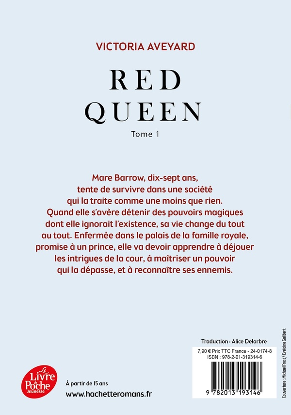 Quatrième de couverture de « RED QUEEN - TOME 1 »