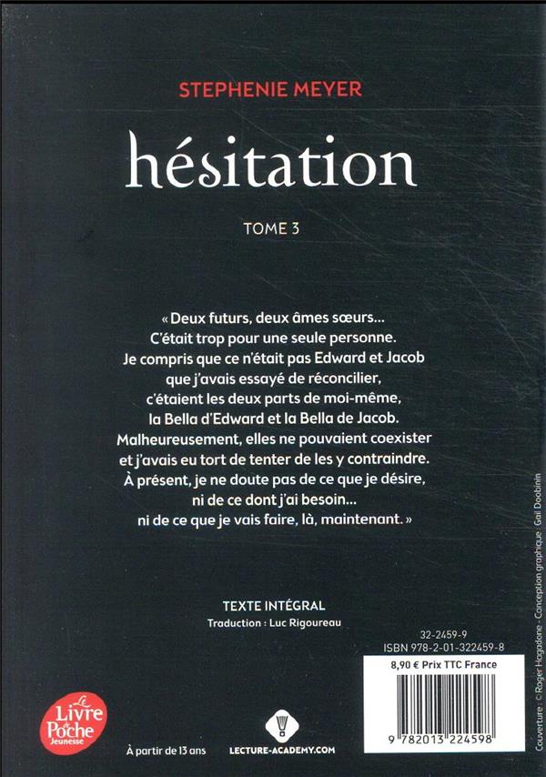 Quatrième de couverture de « Hésitation »