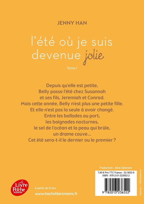 Quatrième de couverture de « L'été où je suis devenue jolie »