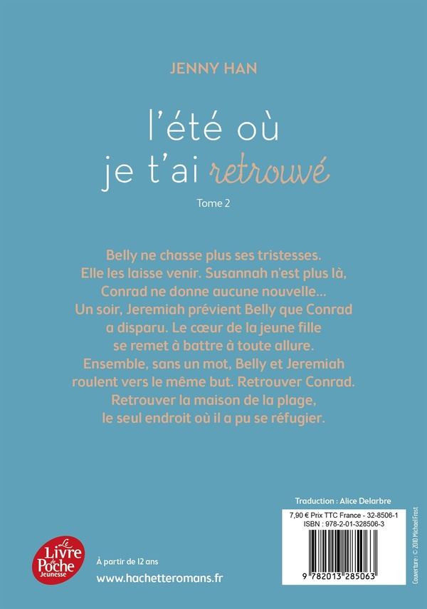 Quatrième de couverture de « L'été où je t'ai retrouvé »