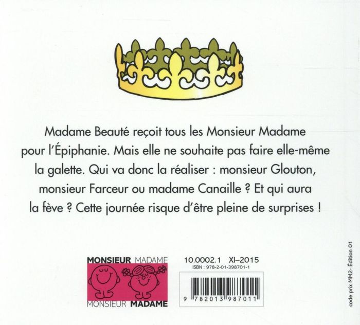 Quatrième de couverture de « LES MONSIEUR MADAME ET LA GALETTE DES ROIS »