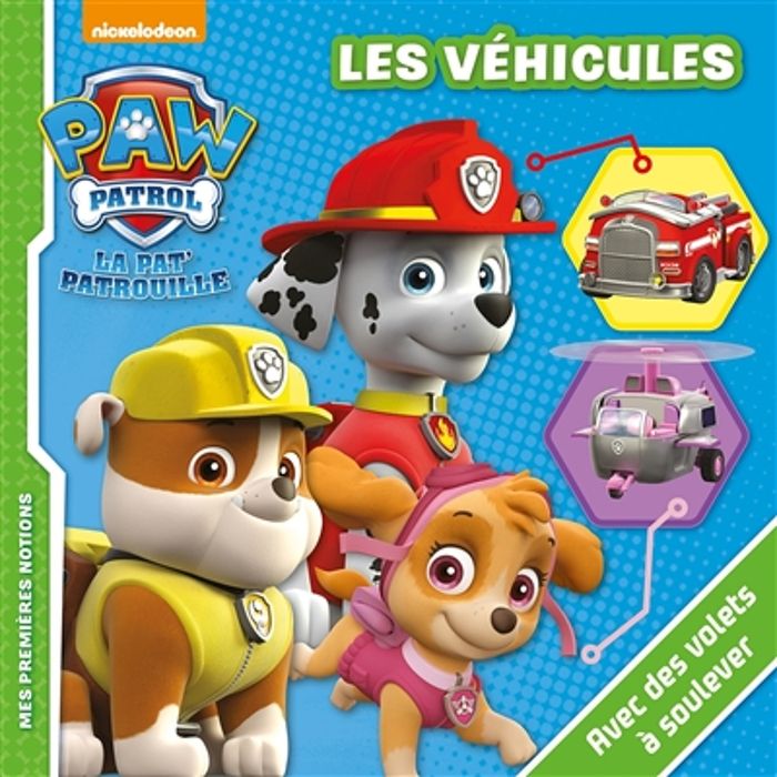 Couverture du livre « Les véhicules » de Nickelodeon, librairie Les Contes Infusés à Corte