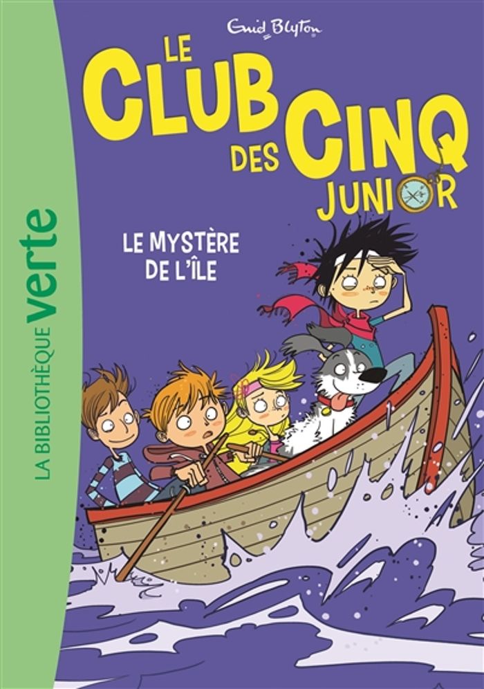 Couverture du livre « LE CLUB DES CINQ JUNIOR, TOME 02 - LE MYSTERE DE L'ILE » de Enid Blyton, librairie Les Contes Infusés à Corte