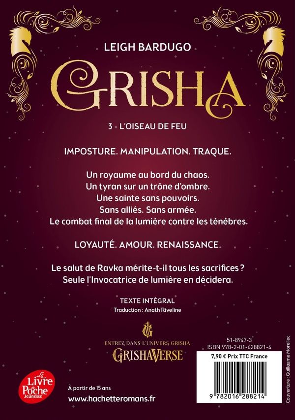 Quatrième de couverture de « L'oiseau de feu »