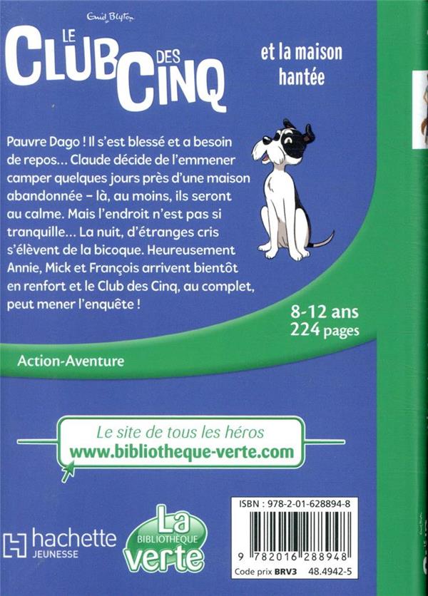 Quatrième de couverture de « Le club des Cinq et la maison hantée »