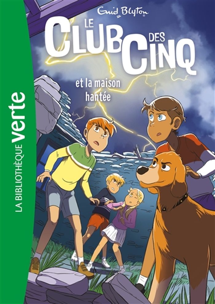 Couverture du livre « Le club des Cinq et la maison hantée » de Enid Blyton, librairie Les Contes Infusés à Corte