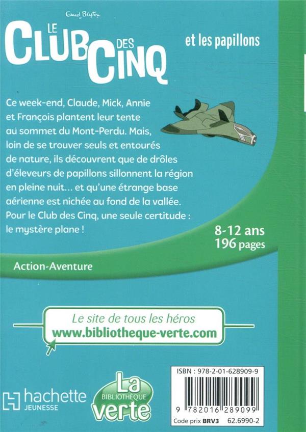 Quatrième de couverture de « Le club des Cinq et les papillons »