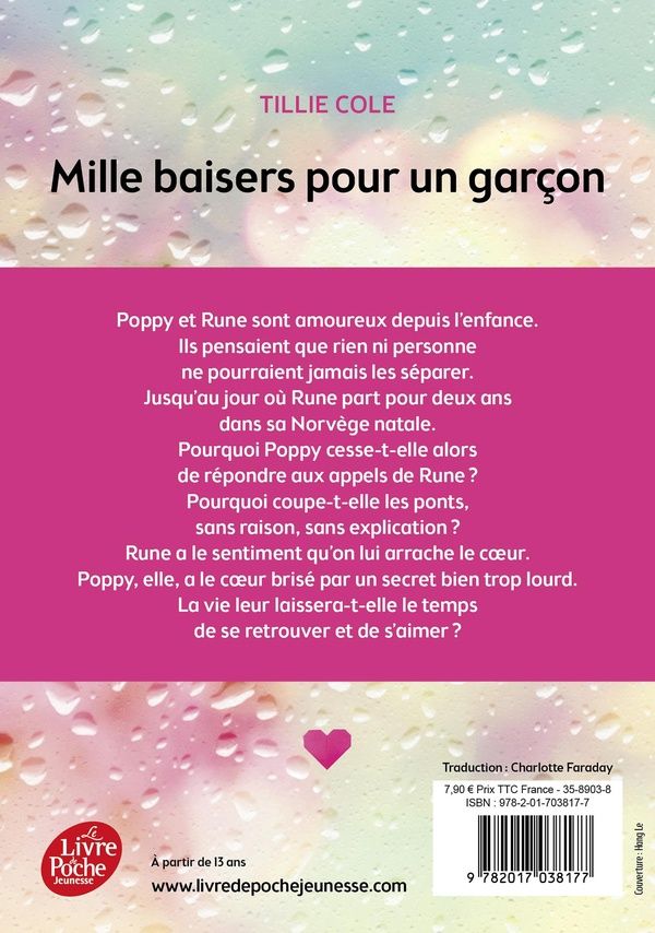 Quatrième de couverture de « MILLE BAISERS POUR UN GARCON »