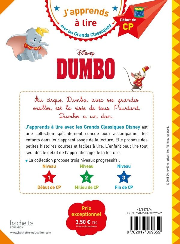 Quatrième de couverture de « Dumbo »