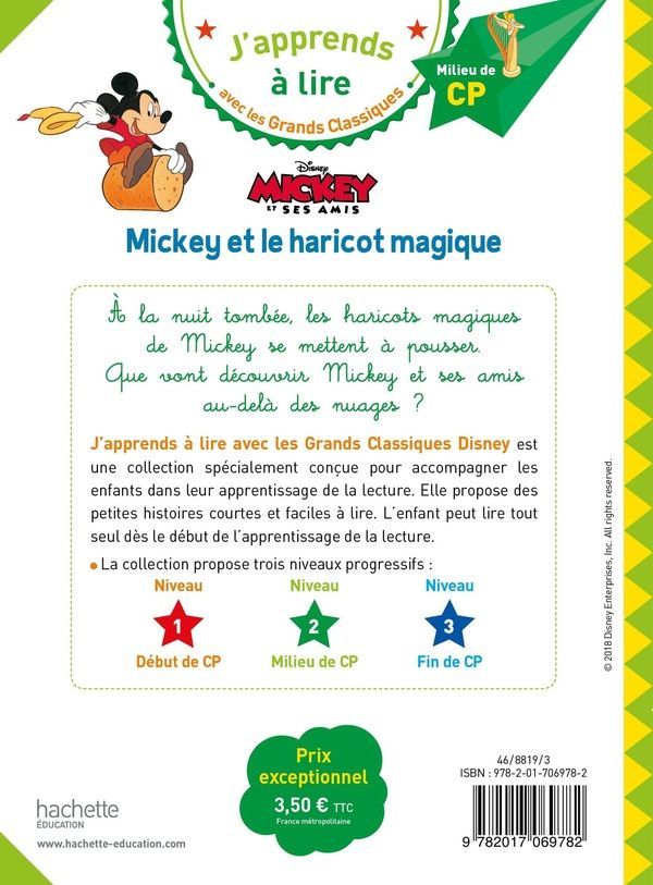 Quatrième de couverture de « Mickey et le haricot magique »