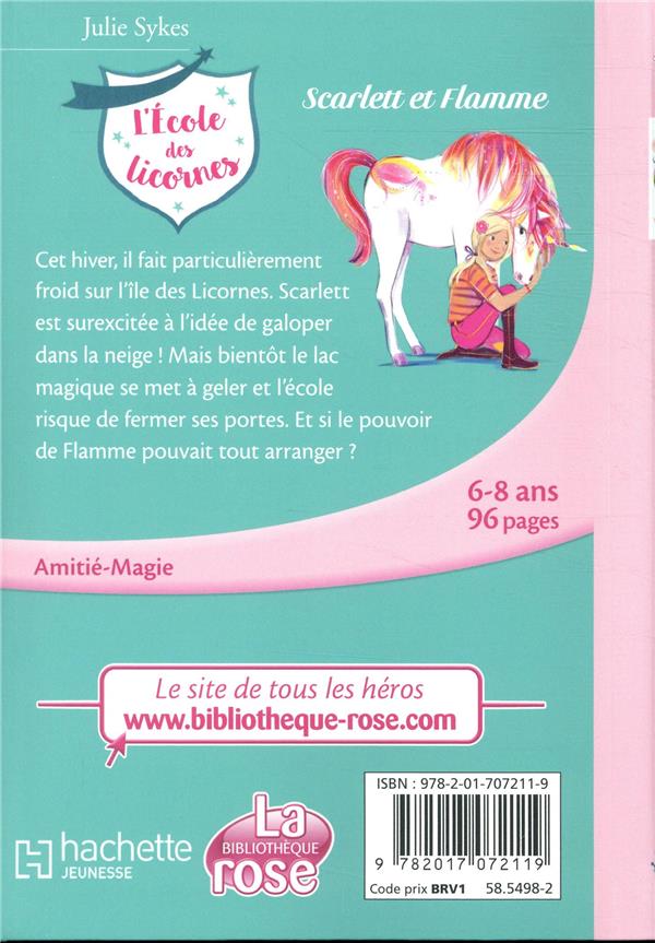 Quatrième de couverture de « L'ECOLE DES LICORNES, TOME 02 - SCARLETT ET FLAMME »