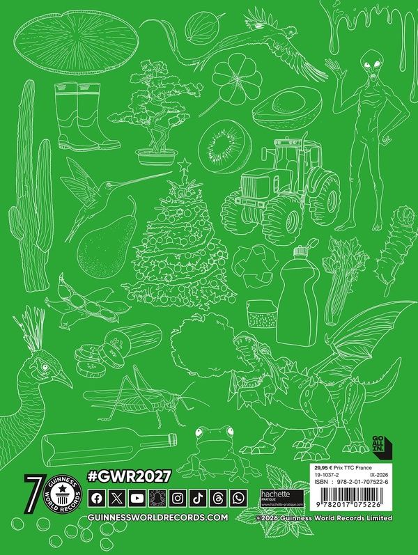 Quatrième de couverture de « GUINNESS WORLD RECORDS 2027 - VOUS AUSSI, ENTREZ DANS L'HISTOIRE ! »