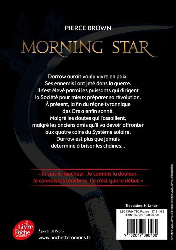 Quatrième de couverture de « RED RISING - T03 - RED RISING - LIVRE 3 - MORNING STAR »
