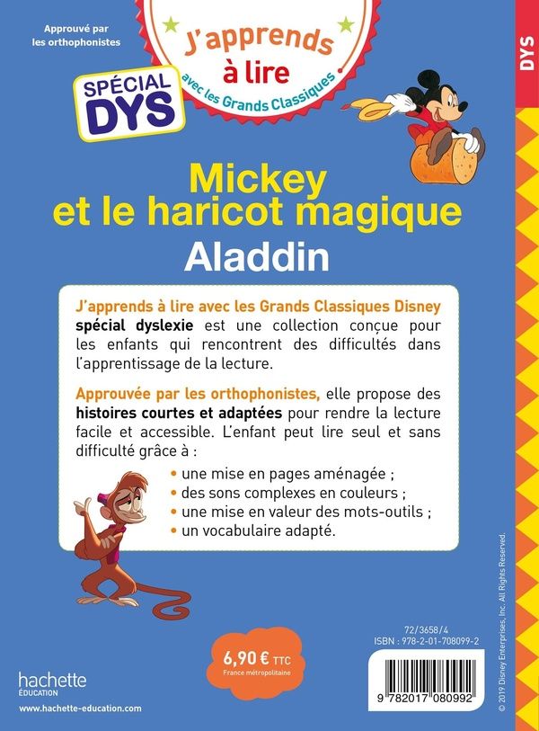 Quatrième de couverture de « Mickey et le haricot magique »