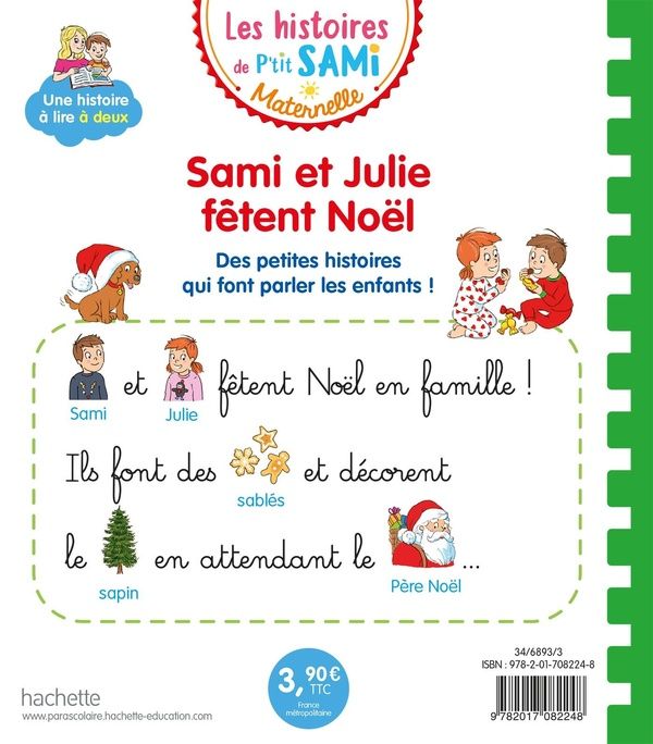 Quatrième de couverture de « Sami et Julie fêtent Noël »