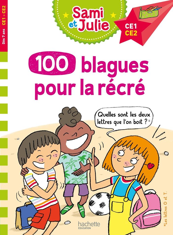 Couverture du livre « 100 blagues pour la récré » de Sandra Lebrun, librairie Les Contes Infusés à Corte