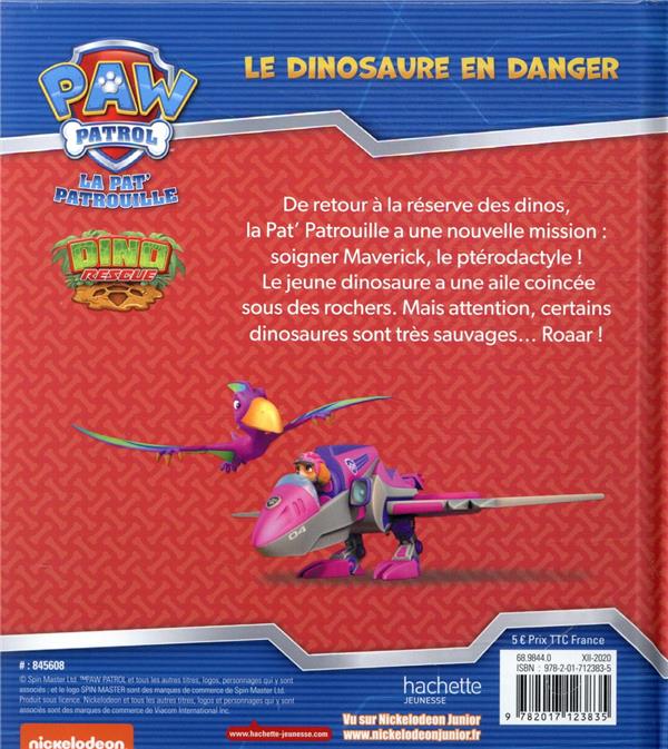 Quatrième de couverture de « PAT' PATROUILLE- LE DINOSAURE EN DANGER »