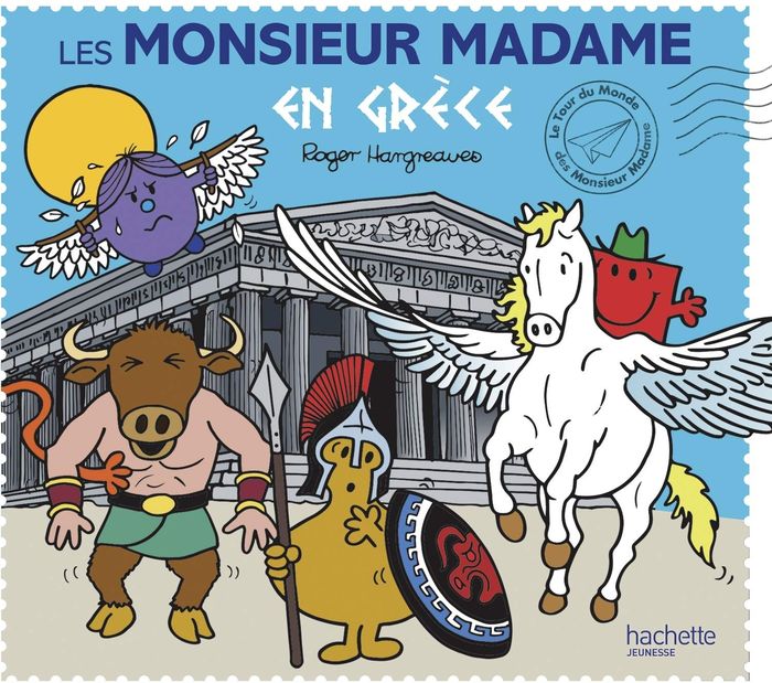 Couverture du livre « Les monsieur madame en Grèce » de Adam Hargreaves, librairie Les Contes Infusés à Corte