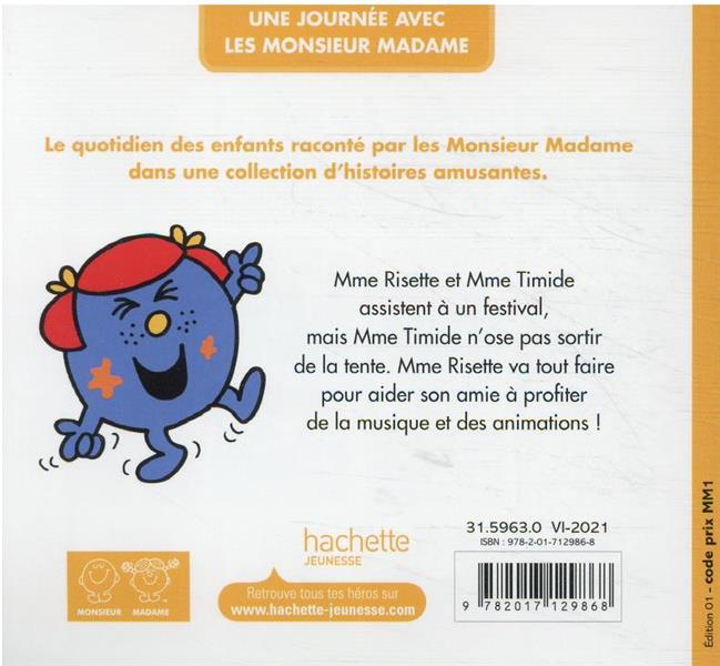Quatrième de couverture de « Les monsieur madame au festival »