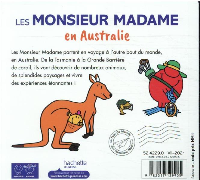 Quatrième de couverture de « Les monsieur madame en Australie »