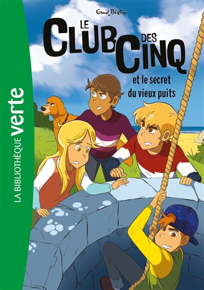 Couverture du livre « Le club des Cinq et le secret du vieux puits » de Enid Blyton, librairie Les Contes Infusés à Corte