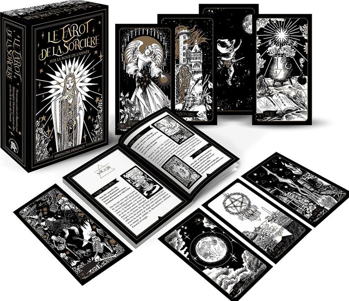 Couverture du livre « LE TAROT DE LA SORCIERE ET DE LA ROUE DE L'ANNEE », librairie Les Contes Infusés à Corte