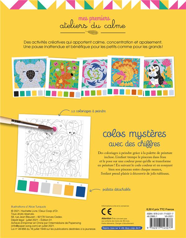 Quatrième de couverture de « COLOS MYSTERES AVEC DES CHIFFRES - BLOC AVEC PINCEAU ET PALETTE PEINTURE PAPIER »