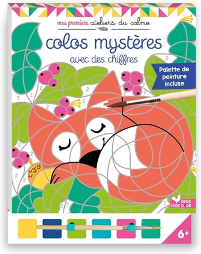 Couverture : COLOS MYSTERES AVEC DES CHIFFRES - BLOC AVEC PINCEAU ET PALETTE PEINTURE PAPIER