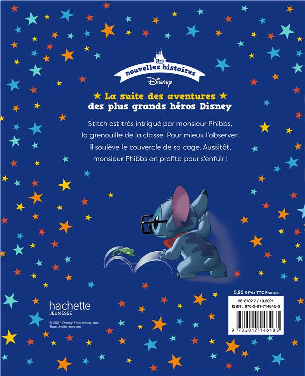 Quatrième de couverture de « DISNEY - LES NOUVELLES HISTOIRES DE LILO ET STITCH - STITCH A L'ECOLE »