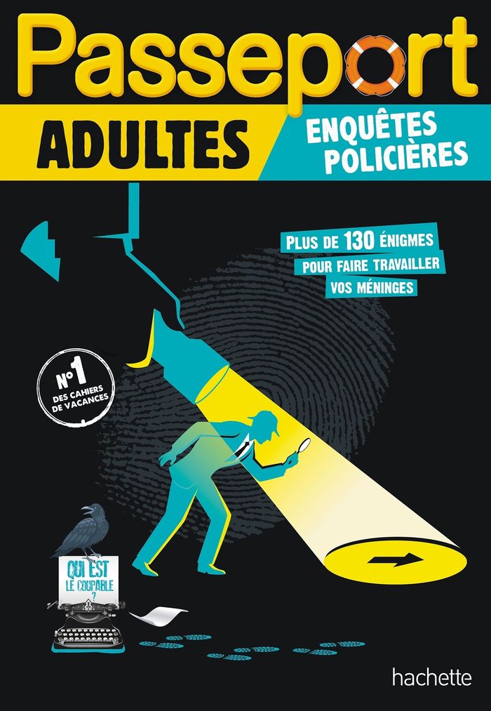 Couverture du livre « PASSEPORT ADULTES - ENQUETES POLICIERES - CAHIER DE VACANCES 2026 » de Lebrun/audrain, librairie Les Contes Infusés à Corte