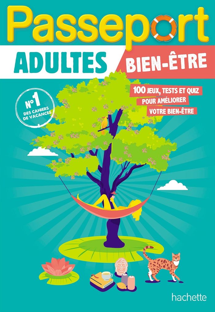 Couverture du livre « PASSEPORT ADULTES - BIEN-ETRE - CAHIER DE VACANCES 2026 » de Stephanie Brouard, librairie Les Contes Infusés à Corte