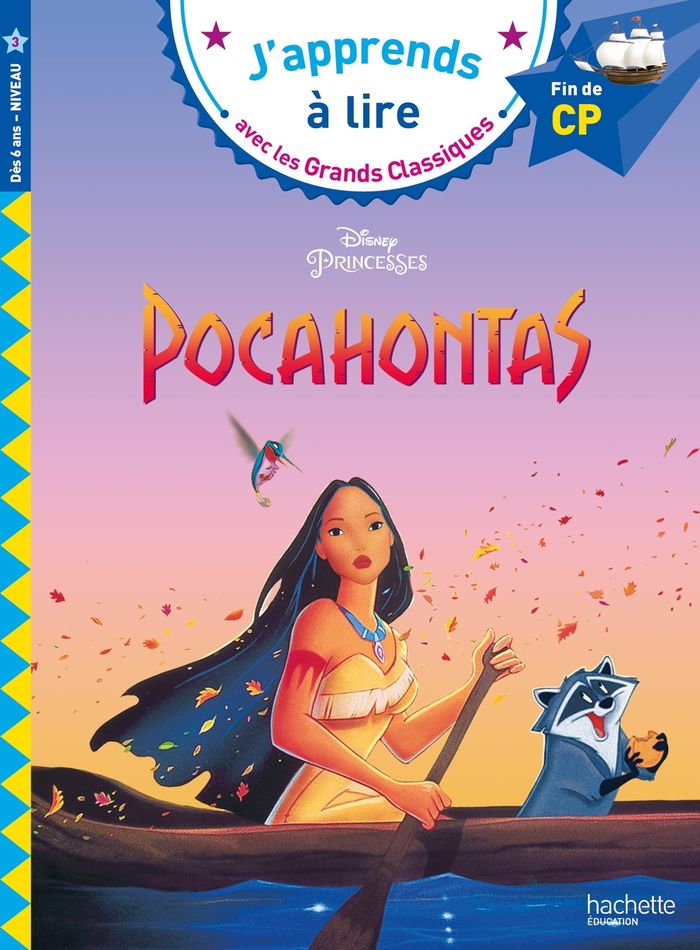 Couverture du livre « DISNEY - POCAHONTAS, CP NIVEAU 3 » de Albertin/geffroy, librairie Les Contes Infusés à Corte