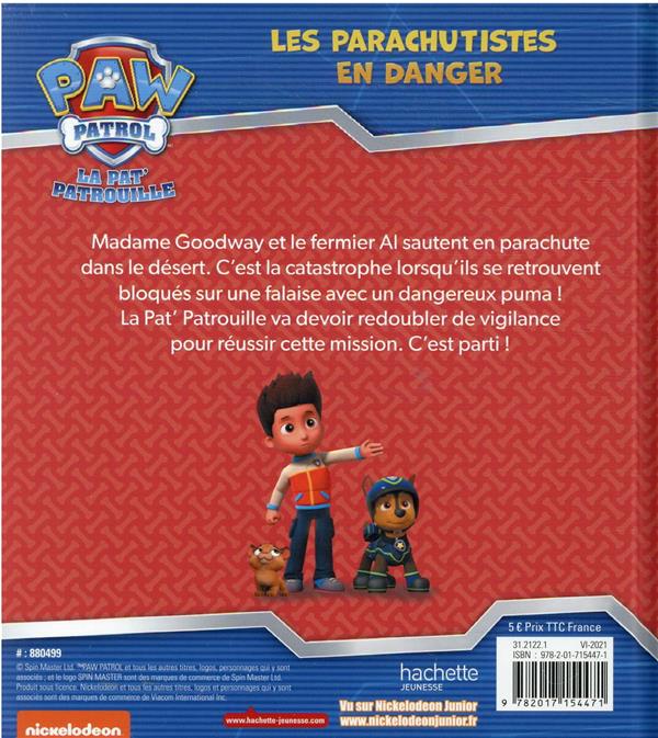 Quatrième de couverture de « Les parachutistes en danger »